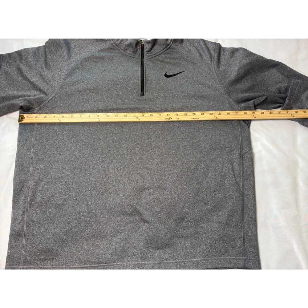Nike Therma-FIT Quarter Zip Pullover Mens 2XL Gray Excellent Heathered Fleece - Picture 7 of 13